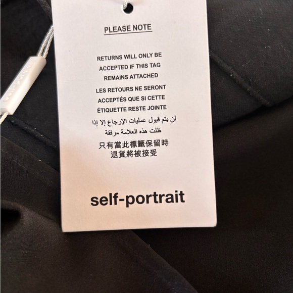 Self-Portrait Black Textured Women’s Dress - Picture 4 of 10